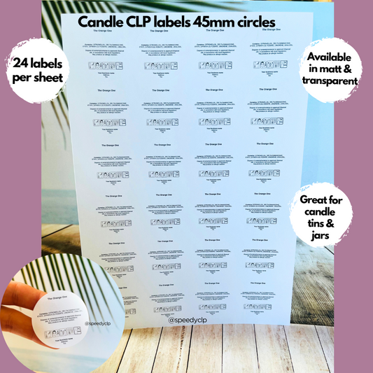Candle CLP labels