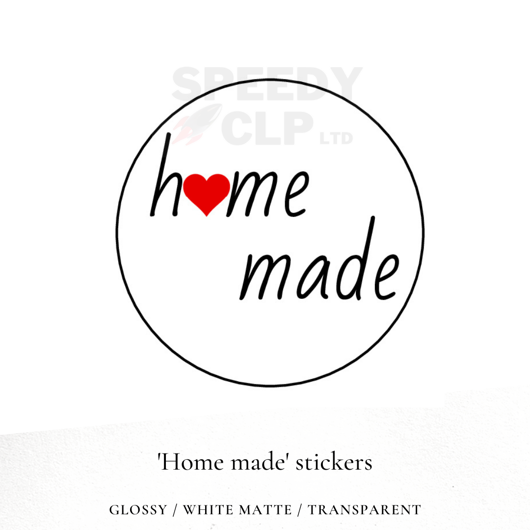 'Home made' business stickers