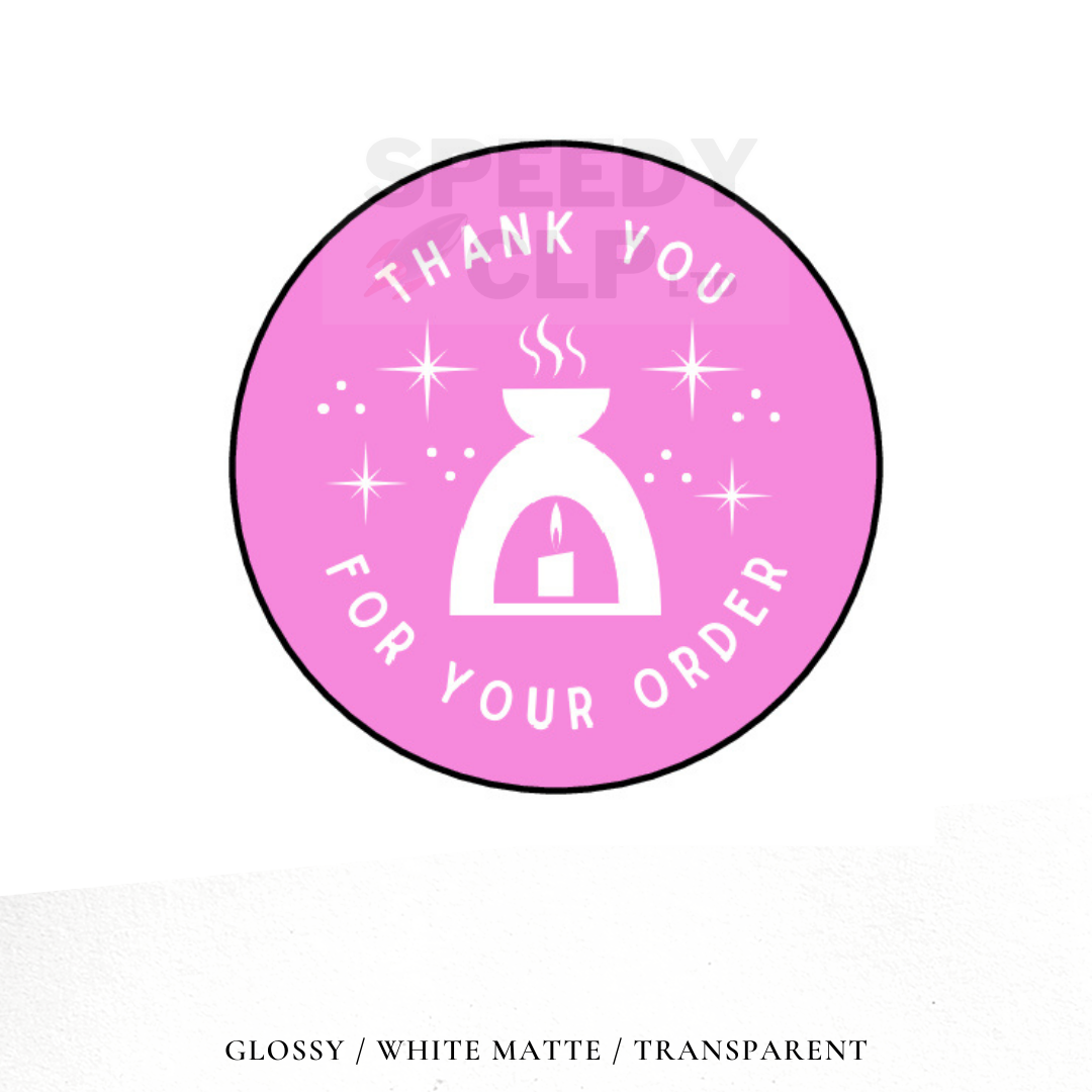 Thank you for your order packaging stickers