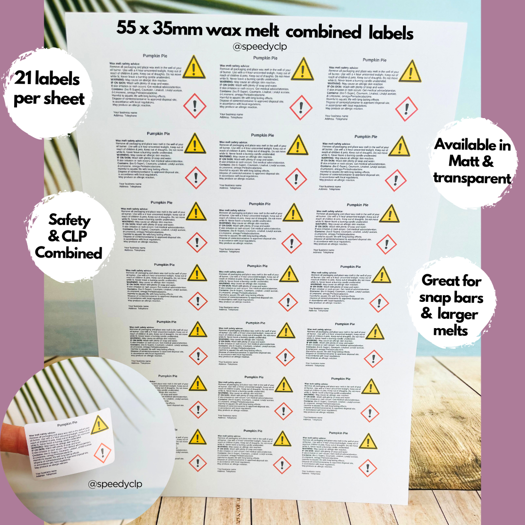 Clp labels for wax melts deals