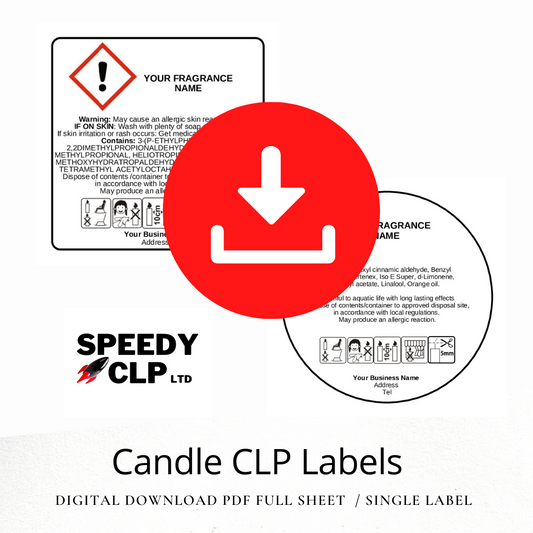 Candle PDF digital download CLP Labels