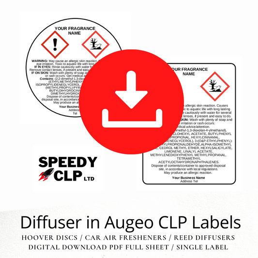 Diffuser in Augeo, PDF digital download CLP Labels