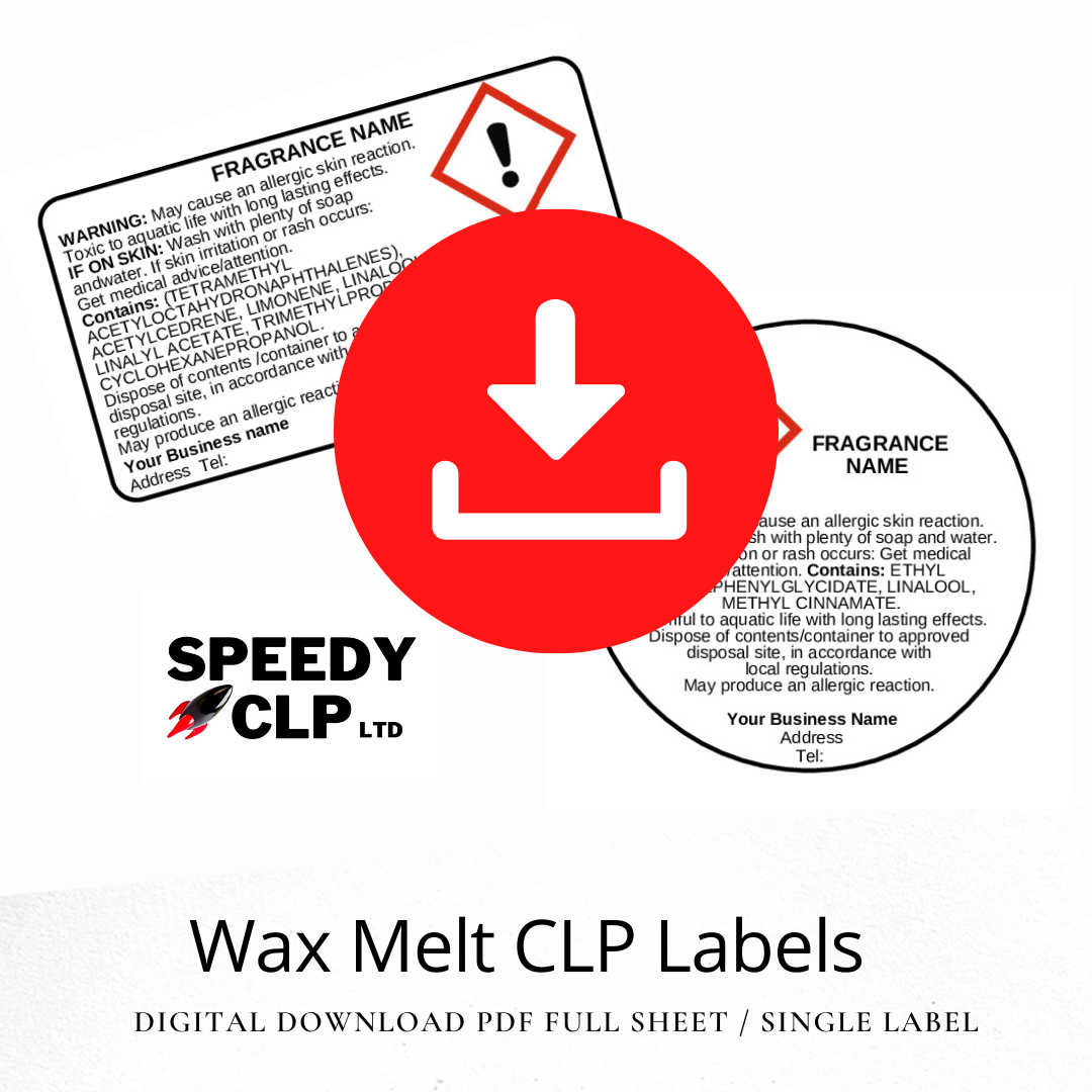 Clp labels online for wax melts