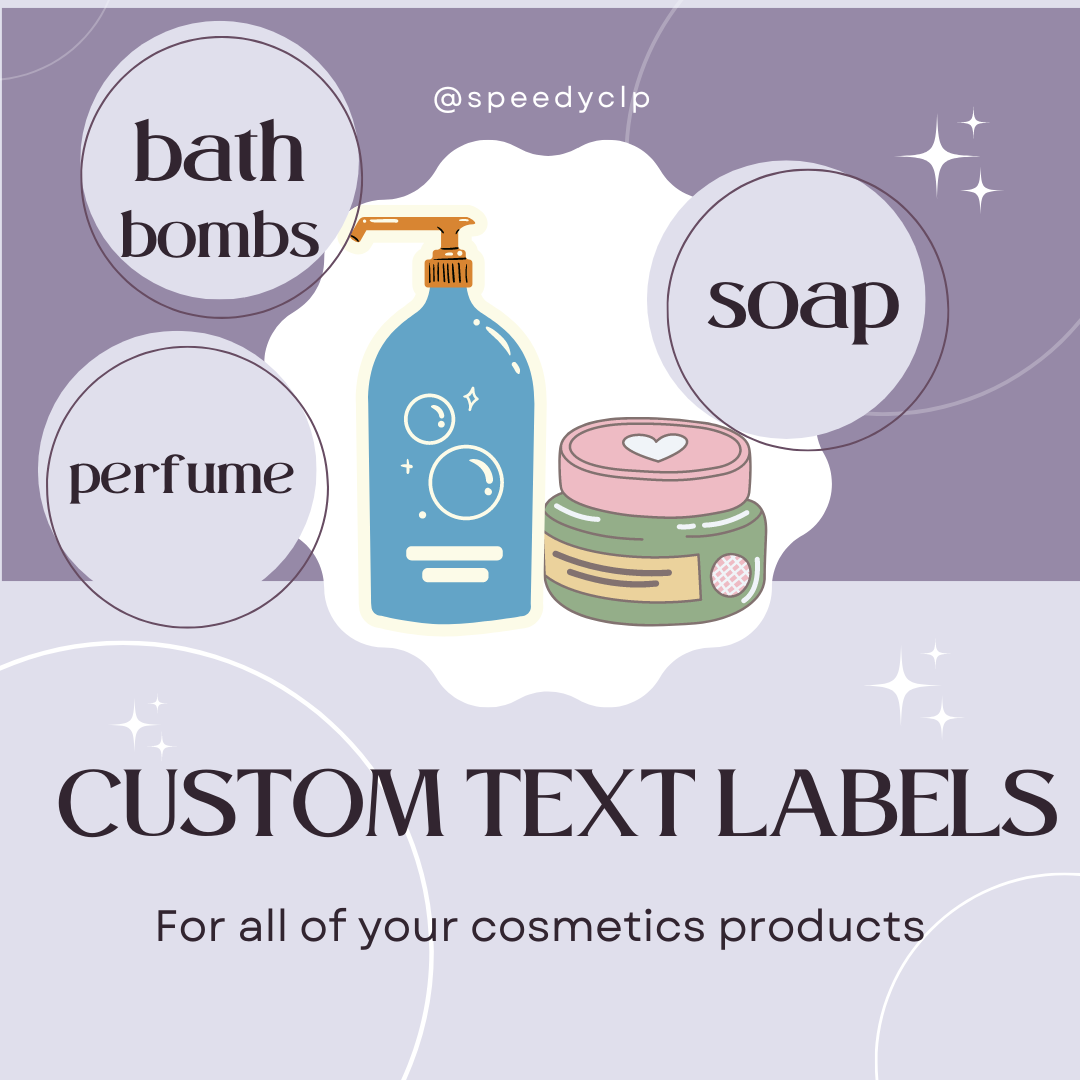 Digi download Custom ingredients labels (cosmetics)