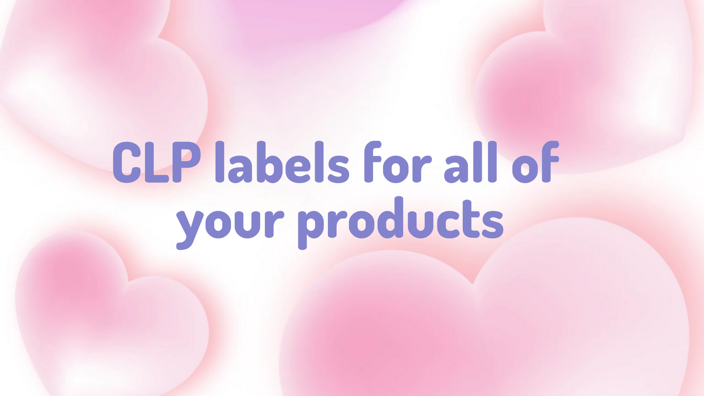Custom ingredient (cosmetics) PDF digital download CLP Labels