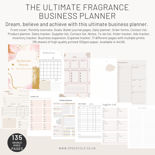 **DIGITAL DOWNLOAD PRINTABLE PDF** Ultimate Fragrance Business planner