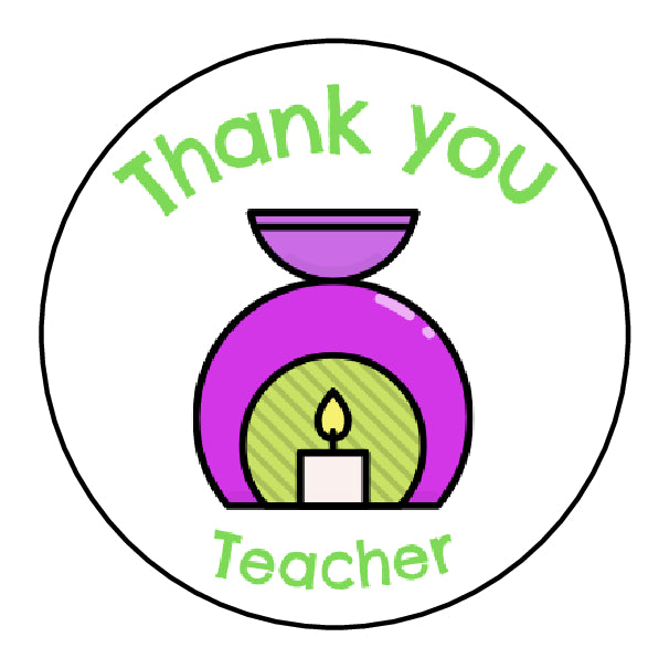 Wax burner Thank you Teacher Stickers