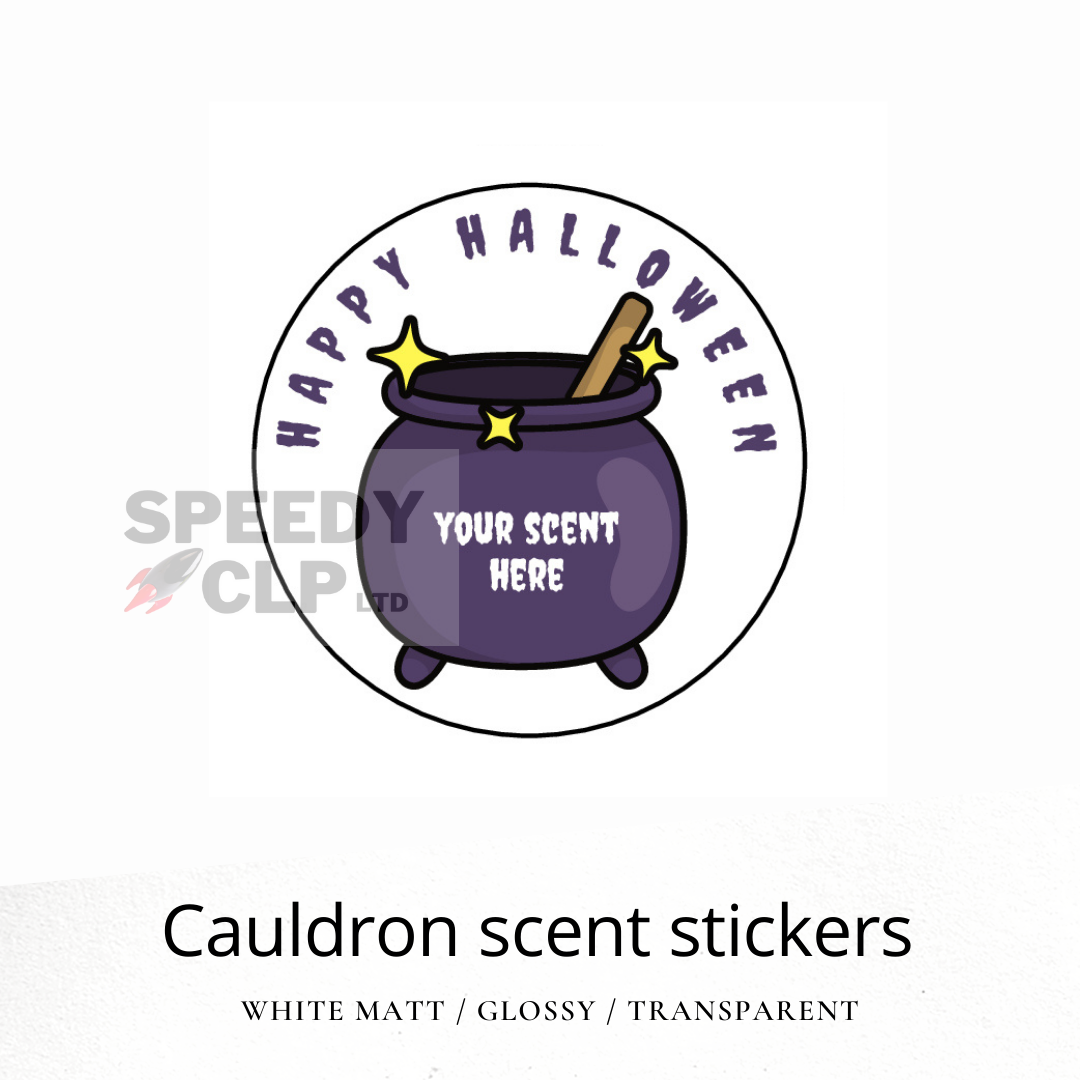 Cauldron scent name stickers