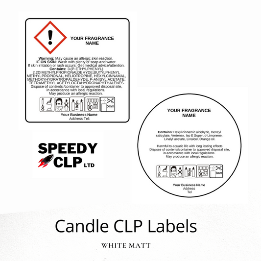 Transparent Candle CLP labels