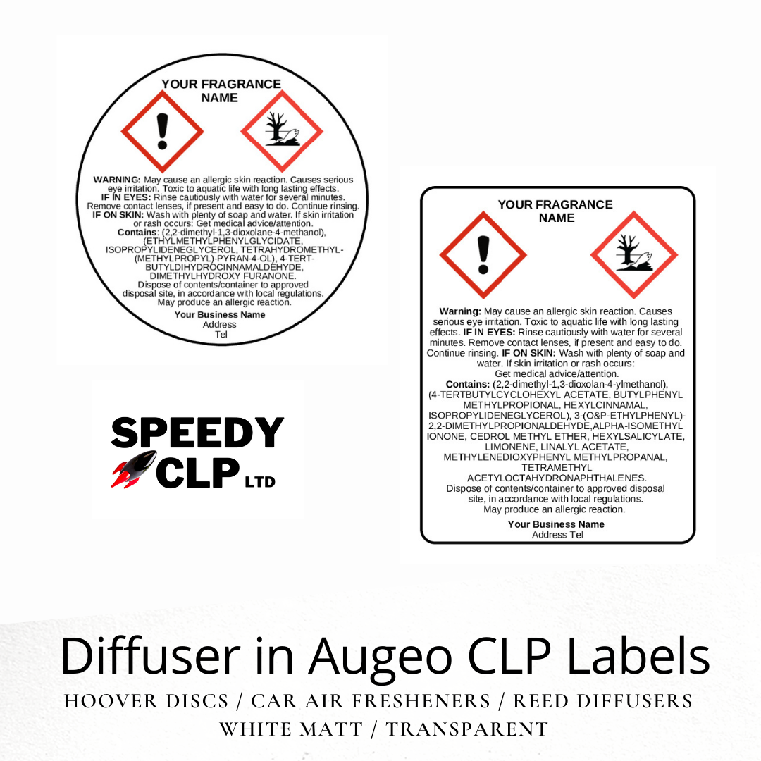 Transparent Diffuser in Augeo CLP labels – Speedy CLP Ltd