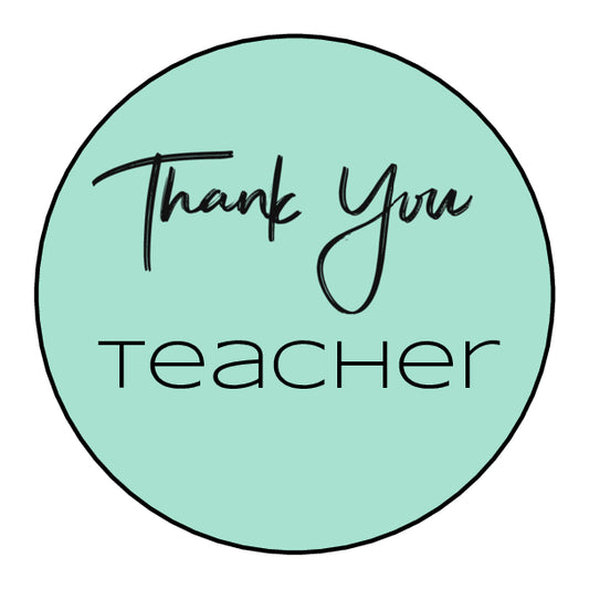 Blue Thank you Teacher Stickers